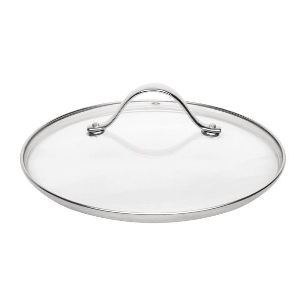 Vogue Glas Stieltopf Deckel 180mm, hoher Griff für leichtes Anheben, CS544