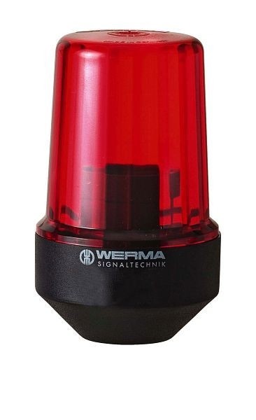 WERMA Dauerleuchte Rohrmontage 12-230VAC/DC RD Gehäusefarbe schwarz- rot, 852.100.08