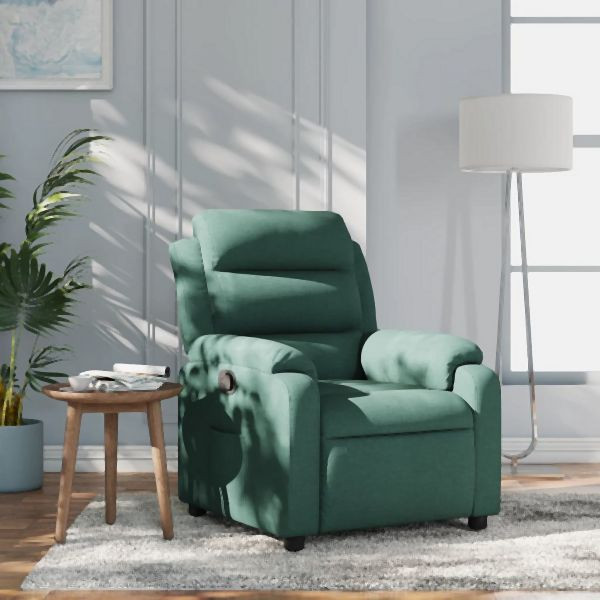 vidaXL Relaxsessel Dunkelgrün Stoff, Zurücklehnen, 373468