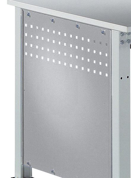 Manuflex Seitenblende für UNIVERSAL Standard Arbeitstische, BxH 606 x 606 mm, für Tischtiefe 800 mm, Rotorange, ZB3350.2001