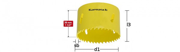 Karnasch Bi-Metall Cobalt 8% Lochsäge Nutzlänge 38mm d=260mm, 201500260