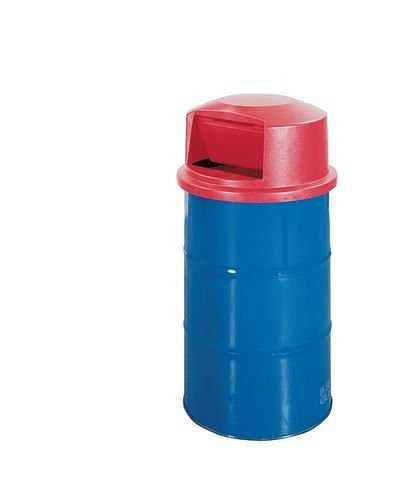 DENIOS Aufsatz mit selbst schließender Einwurfklappe für 200 Liter Fass, 156779