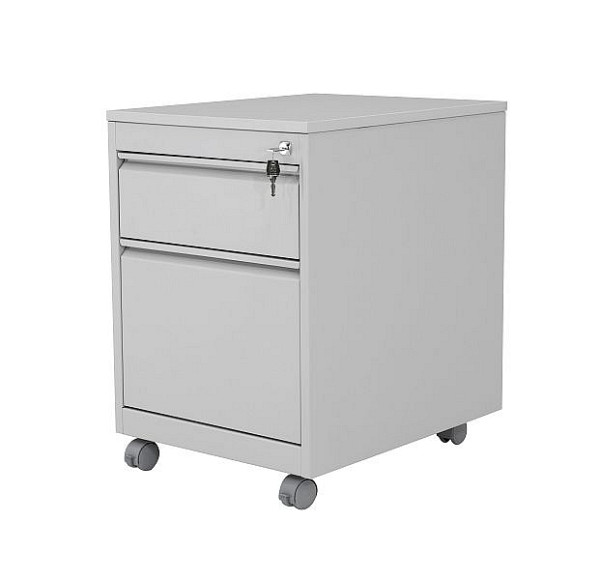 Mades Rollcontainer, 3 Schübe, Farbe grau RAL 7035 pulverbeschichtet, KE1078310grA