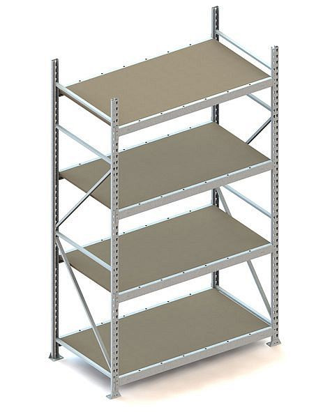 Meta MINI-RACK GR 2500x1400x800 mm, verzinkt, mit Spanplatten, Bodenanzahl: 4, 20051276