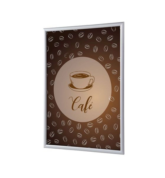 Showdown Displays Klapprahmen A4 Komplettset Kaffee Spanisch, KRA4G25LPPI408