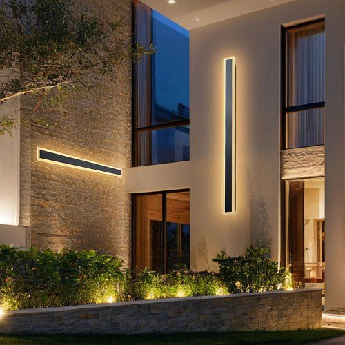 VEVOR Außenwandleuchten 2er-Set, 47,2" Streifen, 3000K Warmweiß, IP65 wasserdicht, rostfrei, für Haus, Veranda, Garage, HWBDBDRGBDDFRC7AI001V7