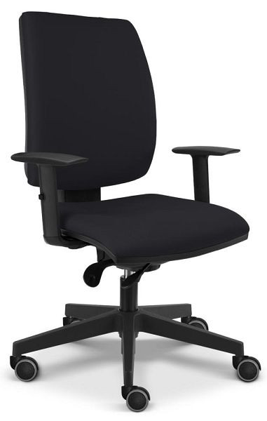 Deskin XXL-Bürostuhl DELTA 1030, Fußkreuz Polyamid schwarz, Bezug Stoff BN, Farbe schwarz, 361519