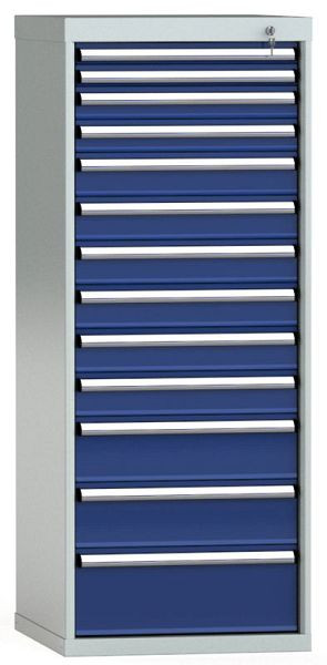 KLW Schubladenschrank 1450 x 572 x 605 mm H x B x T, Einbaumaß: 1350 mm, Einteilung: 27x27 Einheiten, EA / 100 kg, SEA1450-13EP-001