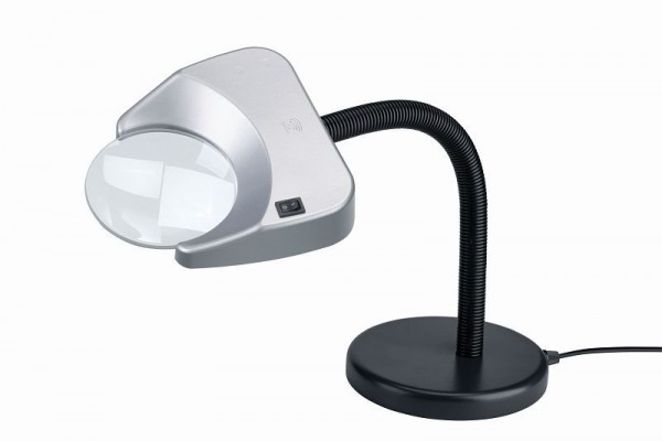 Schweizer Lupenleuchte Tech-Line LED TISCHFUSS 4500K, 2x/Ø120mm, bikonvex, Tischfuß, 298142