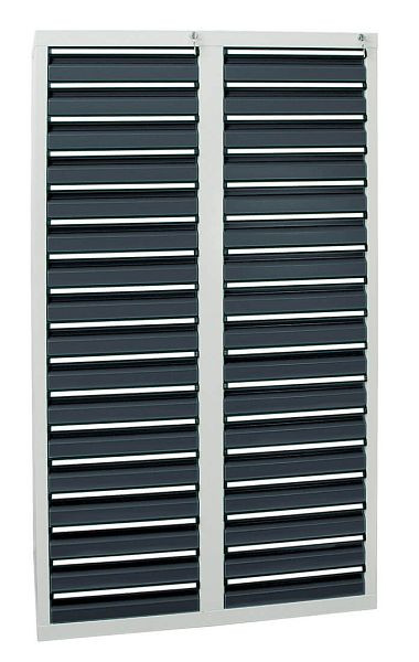 stumpf Schubladenschrank Serie STS 410, RAL 7035/7016, 34 Schubladen (34x100 mm), 7104171