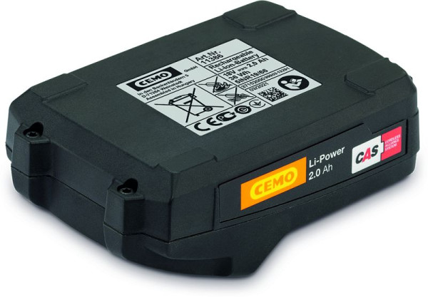 Cemo CAS Li-Power Akku 18 V / 2,0 Ah, 11386, 4052886442524