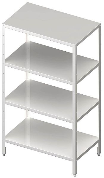 Stalgast Regal mit glatten, höhenverstellbaren Böden, 1000x700x1800 mm, Selbstmontage, DRL10703