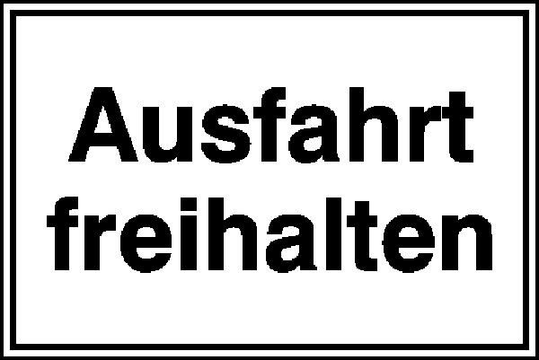 SafetyMarking Hinweisschild, Ausfahrt freihalten, BxH 30x20 cm, Aluminium, 11.5239