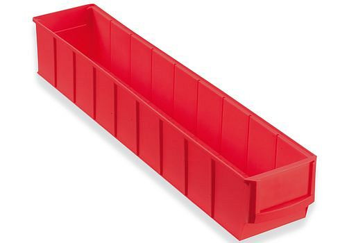 DENIOS Regalkasten classic-line A3-S, PP, 91 x 500 x 81 mm, rot, VE: 16 Stück, 265160