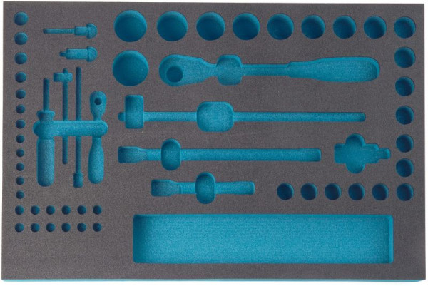 Hazet 2-Komponenten Weichschaum-Einlage, für 163-57/56, Abmessungen / Länge: 519 mm x 342 mm, 163-57L