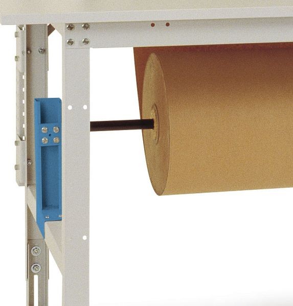 Manuflex Rollen-Achssatz für PACKPOOL Packtische Breite = 1500 mm, Länge x Ø = 1130 x 24 mm, Lichtblau, AS1201.5012