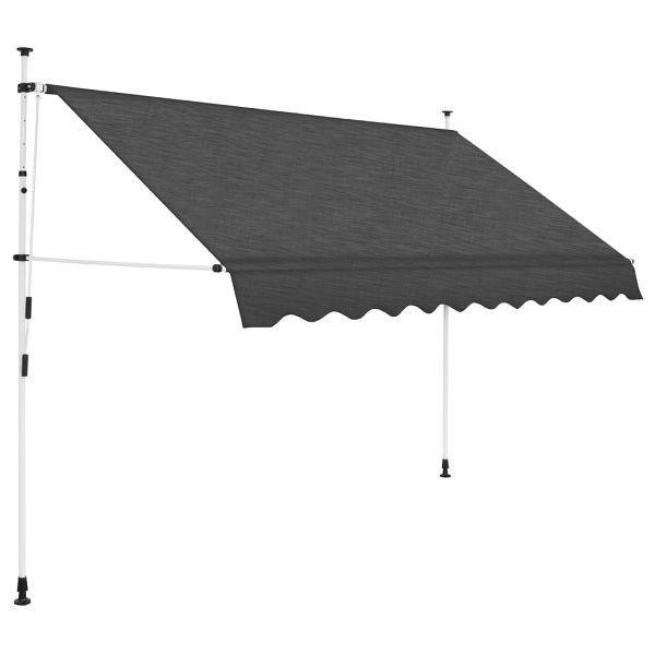 vidaXL Einziehbare Markise Handbetrieben 250 cm Anthrazit, 143689