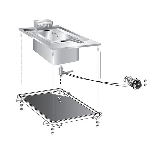 Gastro-Inox drop-in Fritteuse 10 Liter 5kW, 40cm, 160.513