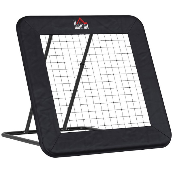 HOMCOM Rebounder für Fußball, 128 x 118 cm Prellwand mit Schutzkante Heringen, verstellbar in 5 Stufen, A62-032