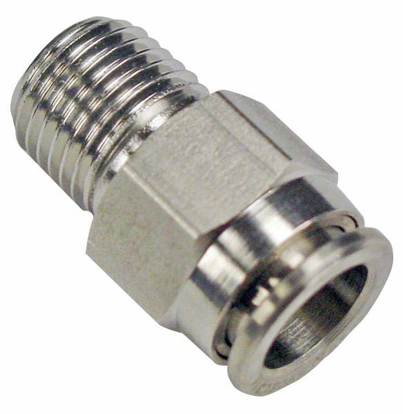 timmer BS-GEk-4-1/8-VA, Gerade Einschraubverschraubung konisch, Edelstahl, Schlauch-Ø: 4 mm, Gewinde: 1/8'', VE: 10 Stück, 03015075