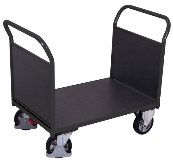 VARIOfit Doppel-Stirnwandwagen mit Siebdruckplatte, Ladefläche: 1.195 x 800 mm, RAL 7016 anthrazitgrau, sw-800.212/AG