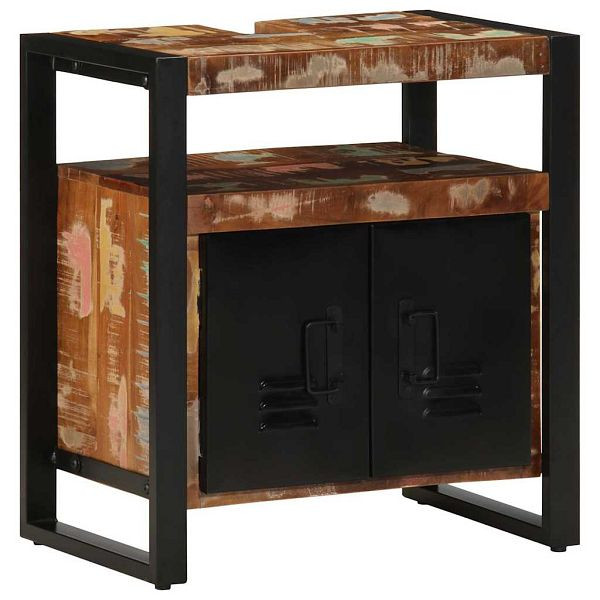 vidaXL Waschbeckenunterschrank 55x35x60 cm Altholz Massivholz, 4013606