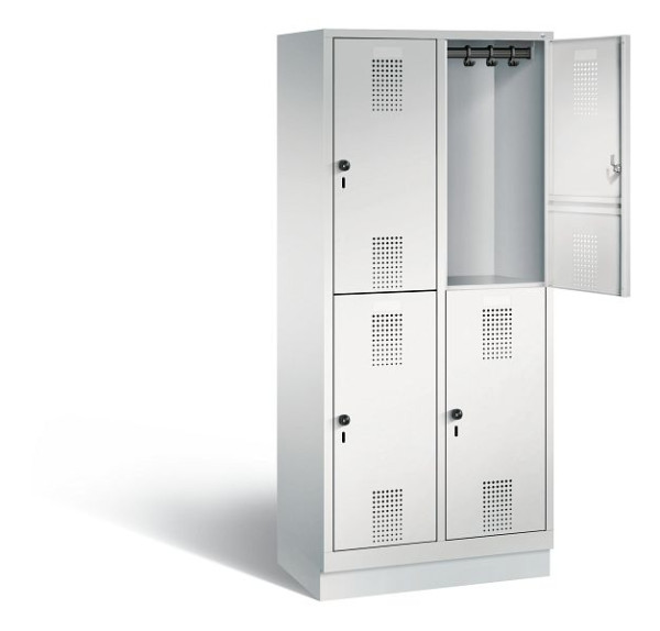 C+P Spind doppelstöckig Evolo, H1800xB810xT500mm, Farbe: Lichtgrau, 48320-22 S10023