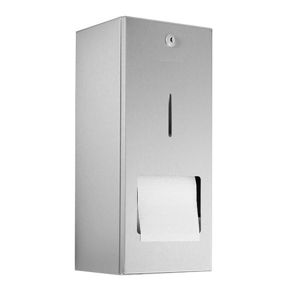 Wagner EWAR Toilettenpapierhalter mit Reserverolle WP164, matt geschliffen, 727200