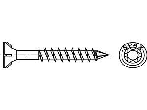 ART 88196 SPAX-Schauben Seko mit Fräsrippen und Cut-Spitze Stahl WIROX 8 x 450 -T40 galvanisch verzinkt VE=S (50 Stück)