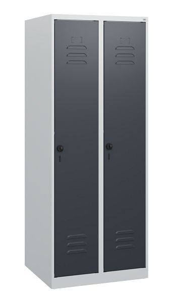 C+P Umkleidespind Classic PLUS, 2 Abteile, 1530x600x500mm, 7035/7016, Drehriegel, 0800005-20 S10020