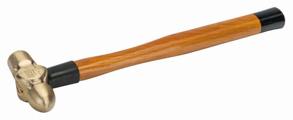 Bahco Englischer Schlosserhammer mit Kugelpinne, funkenfrei, Holz-Stiel, Aluminiumbronze, 450 g, NS506-450