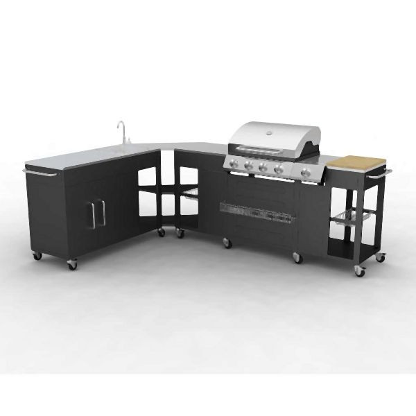 vidaXL Outdoor Küche mit Gasgrill und 4 Brenner Ohio NEU, 40428