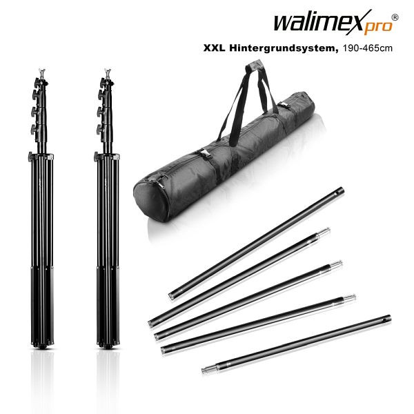 Walimex XXL Hintergrundsystem, 190-465cm, 1016955, 4250234569552