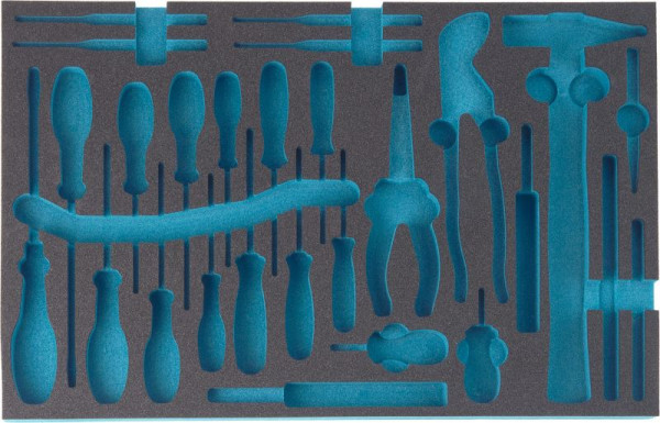 Hazet 2-Komponenten Weichschaum-Einlage, für 163-31/27, Abmessungen / Länge: 519 mm x 342 mm, 163-31L