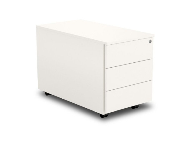 Kerkmann Rollcontainer mit Zentralschloss, fresh, mit 3 Schubladen, B 430 x T 800 x H 540 mm, Weiß (Montage), 12455710-1
