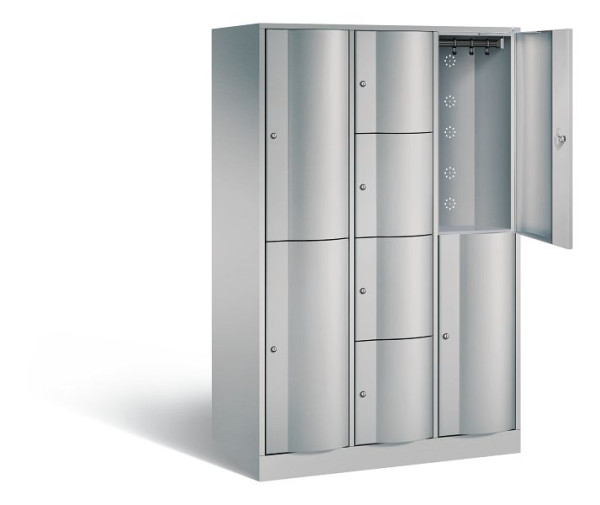 C+P XL-Kombi-Schließfachschrank Resisto, H1950xB1148xT640mm, Farbe: Weißaluminium, 8070-3732 S10026