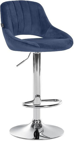 CLP Barhocker Milet Samt chrom, blau, 322430, 4251756492687