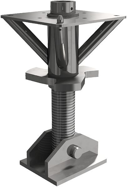 Schake Endstück mit Spindel komplett für Schwerlaststütze KN 400, verzinkt, 70800