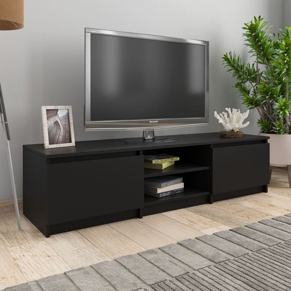 vidaXL TV-Schrank Schwarz 140x40x35,5 cm Holzwerkstoff, 800649