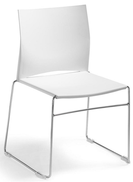 Deskin Besucherstuhl Arizo, Weiß, 710 x 610 x 1230 mm, VE: 4 Stück, 333349