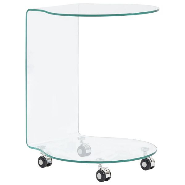 vidaXL Couchtisch 45x40x58 cm Hartglas, Material: gehärtetes Sicherheitsglas, 284725