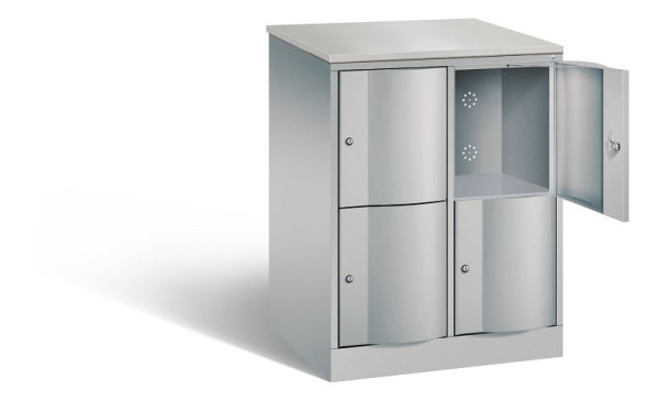 C+P XL-Schließfachschrank Resisto, H1077xB772xT640mm, Farbe: Weißaluminium, 8472-273 S10062