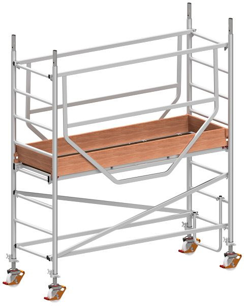 HYMER Fahrgerüst ADVANCED SAFE-T nach DIN EN 1004, Modul 1, Rahmenteilbreite 0,72 m, Bühnenlänge 2,08 m, Reichhöhe 3,25 m, 707503