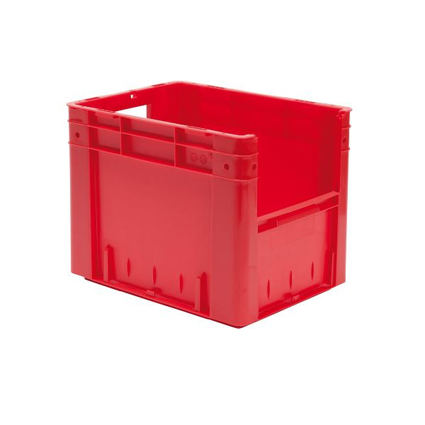 LA-KA-PE VTK 400/320-4, rot, Euro-Schwerlast-Behälter, mit Eingrifföffnung, 37432 02 41