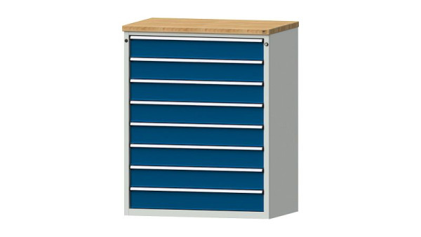 ANKE Werkbänke Schubladenschrank, Modell 4002 V, 1065 x 700 x 1320 mm, RAL 7035/5010, BMP 40 mm, 611.503