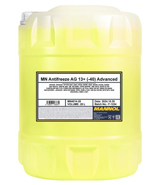 MANNOL 4014 Lösung AG13+ (-40) Advanced, VE: 20 l, MN4014-20