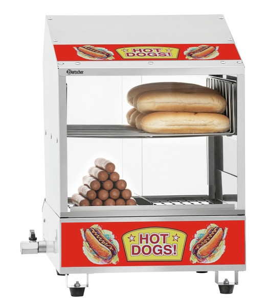 Bartscher Hot Dog Dämpfer WB1001, für bis zu 100 Würstchen, 120417