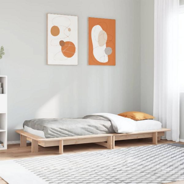 vidaXL Massivholzbett ohne Matratze 75x190 cm Kiefernholz, 850683