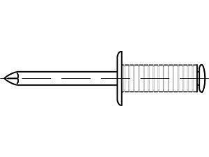 ART 88419 gerillte Blindniete Alu/Stahl verzinkt 3,2 x 16 VE=S (500 Stück)