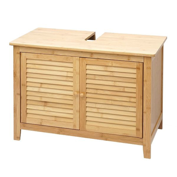 Mendler Waschbeckenunterschrank HWC-B18, Badezimmer Badschrank, Bambus, 60x80x40cm, 69320